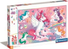 Clementoni Puzzle Happy Unicorns MAXI 24 kosov