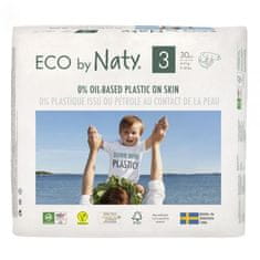 ECO by Naty 3x plenice za enkratno uporabo 3 (4-9 kg) 30 kosov