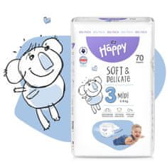 Bella Happy Otroške plenice za enkratno uporabo Midi 5-9 kg Veliki paket 70 kosov