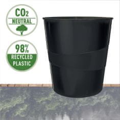 Leitz Koš za odpadke RECYCLE, 15 l, črn