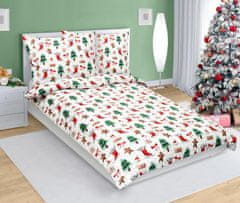 Bombažna posteljnina - Božič - 140x200, 70x90 cm - Medenjak