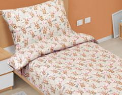 Bombažno posteljno perilo Junior - 140x200, 70x90 cm - Velikonočni zajček