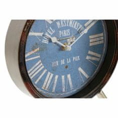 NEW Ceas de masă DKD Home Decor Modra Črna Pisana Kovina Kristal Vintage 20,5 x 5 x 24 cm (2 kosov)