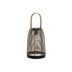 DKD Home Decor Solarna svetilka DKD Home Decor Brown Black Bamboo Rattan 20 x 20 x 45 cm