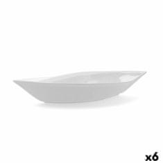 NEW Servirni krožnik Quid Gastro Keramika Bela (31 x 14,5 x 5,5 cm) (Pack 6x)
