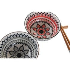 NEW Set za suši DKD Home Decor 30 x 21 x 7 cm Pisana Mandala Gres Orientalsko (6 Kosi)