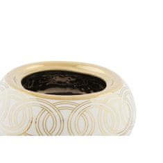 NEW Vrč DKD Home Decor Bela Zlat Porcelan Orientalsko Chrome 18 x 18 x 22 cm