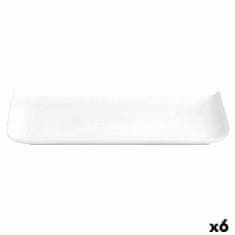 NEW Krožnik Quid Chef Baguette Keramika Bela (25 x 12 cm) (Pack 6x)