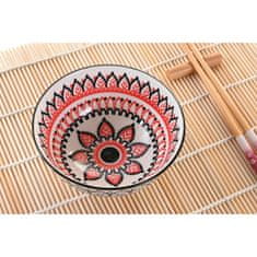 NEW Set za suši DKD Home Decor 14,5 x 14,5 x 31 cm Pisana Mandala Gres Orientalsko (16 Kosi)