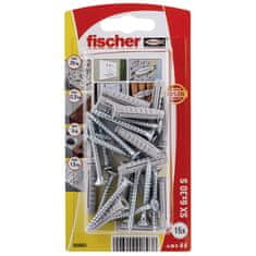 FISCHER Stenski čepi in vijaki Fischer Stenski čepi in vijaki 15 Enote (6 x 30 mm)