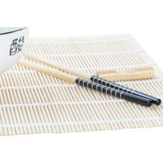 NEW Set za suši DKD Home Decor Bambus Gres Bela Orientalsko 14,5 x 14,5 x 31 cm (16 Kosi)