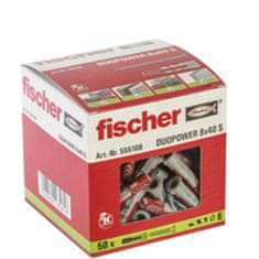 FISCHER Stenski čepi in vijaki Fischer duopower 50 Stenski čepi in vijaki (5,5 x 50 mm)