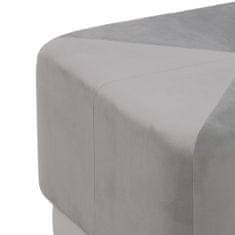 DKD Home Decor Pouffe Sintetična tkanina Siva Les 60 x 60 x 40 cm