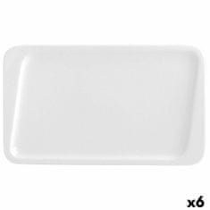 NEW Farfurie Întinsă Quid Chef Keramika Bela 30 x 18 cm (6 kosov) (Pack 6x)