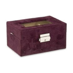 DKD Home Decor Škatla za ure Kovina Burgundija (16 x 8,5 x 11 cm) (6 enot)