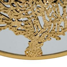 BigBuy Stenska dekoracija 70 x 3,5 x 70 cm Kristalno zlata kovina