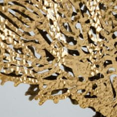BigBuy Stenska dekoracija 70 x 3,5 x 70 cm Kristalno zlata kovina