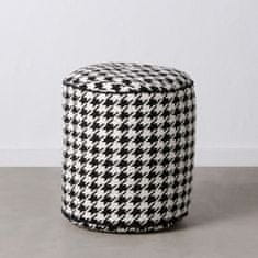 DKD Home Decor Puf Poliester 45 x 45 x 45 cm 100 % bombaž Houndstooth