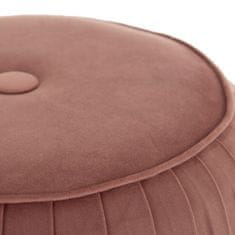 DKD Home Decor Pouffe Sintetična tkanina Roza Les 43 x 43 x 42 cm