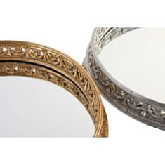 NEW Pladenj za prigrizke DKD Home Decor 38,5 x 38,5 x 8 cm Ogledalo Srebrna Zlat Resin Neoklasičen (2 kosov)