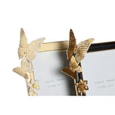 DKD Home Decor Foto okvir DKD Home Decor 21 x 3 x 25 cm Crystal Black Beige Golden Resin Butterflies Shabby Chic (2 enoti)