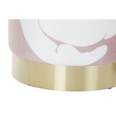 NEW Naslon za Noge DKD Home Decor Scandi Zlat Bela Svetlo roza 30 x 30 x 38 cm (2 kosov)
