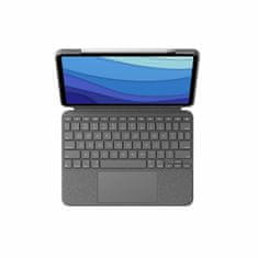 Miramarket Ovitek za iPad + Tipkovnico Logitech iPad Pro 11 | iPad Pro 2020 11 Siva Qwerty Španska QWERTY