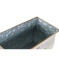 NEW Set lončkov DKD Home Decor Roza Kovina Aluminij Flori Shabby Chic 31 x 18 x 17,5 cm
