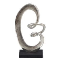 BigBuy Dekorativna figura 18,5 x 8 x 34 cm črna srebrna