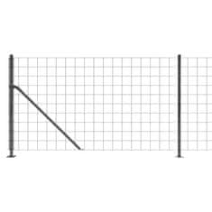 Vidaxl Mrežna ograja s prirobnico antracit 0,8x10 m