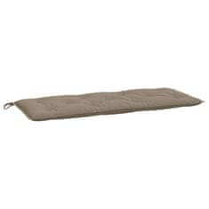 Vidaxl Blazina za vrtno klop 2 kosa taupe 120x50x7cm oxford tkanina