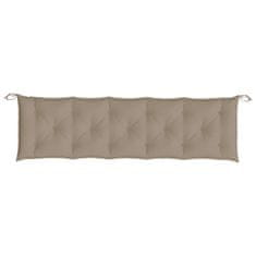 Vidaxl Blazina za vrtno klop taupe 180x50x7 cm oxford tkanina