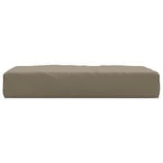 Vidaxl Talna blazina za paleto 60x60x8 cm taupe blago