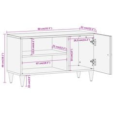 Vidaxl TV omarica 80x31x46 cm trden mangov les