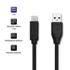 Qoltec kabel usb 3.1 tip c moški | usb 3.0 a moški | 1,5 m