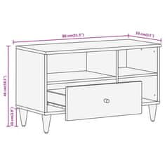 Vidaxl TV omarica 80x33x46 cm trden mangov les