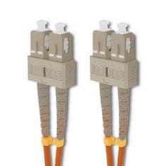 Qoltec povezovalni kabel iz optičnih vlaken sc/upc - sc/upc | multimode | 50/125 | om2 | duplex | 1m