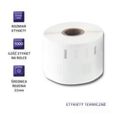 Qoltec etikete qoltec za dymo lw-11354 | s0722540 | 57 x 32 mm | 1000 kosov