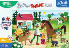 Trefl Puzzle Super Shape XXL Treflíčki na farmi konj 60 kosov