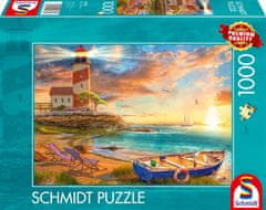 Schmidt Puzzle Sončni zahod nad zalivom s svetilnikom 1000 kosov