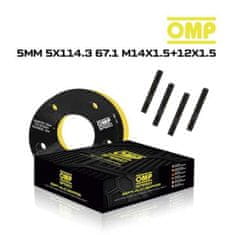NEW Set ločil OMP OMPS08810501 5x114,3 67,1 M14 x 1,50 + M12 x 1,50 5 mm
