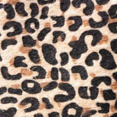 BigBuy Stensko ogledalo 48 x 2 x 48 cm Sintetična tkanina Leopard DMF