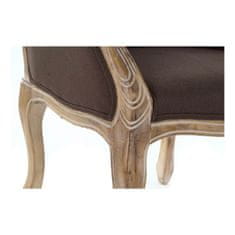 NEW Fotelj DKD Home Decor Rjava Naraven Temno rjava Gumijast les 62 x 55 x 100 cm 63,5 x 49,5 x 102 cm