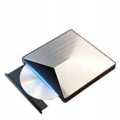 Dexxer Alu. prenosni zunanji pogon CD in DVD zapisovalnik USB 3.0
