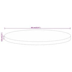 Vidaxl Mizna plošča Ø 90x3,8 cm okrogla trden robusten mangov les