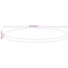 Vidaxl Mizna plošča Ø 90x3,8 cm okrogla trden predelan les