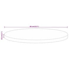 Vidaxl Mizna plošča Ø 80x3,8 cm okrogla trden robusten mangov les