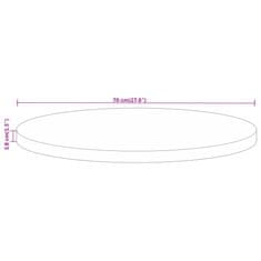 Vidaxl Mizna plošča Ø 70x3,8 cm okrogla trden mangov les