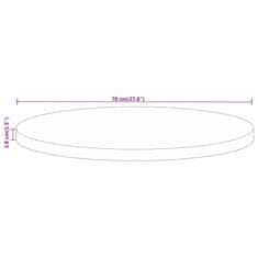 Vidaxl Mizna plošča Ø 70x3,8 cm okrogla trden mangov les