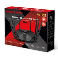 TP-Link WiFi usmerjevalnik MERCUSYS MR90X AX6000 dvojni AP/usmerjevalnik, 3x GLAN, 1x GWAN/ 574Mbps 2.4/ 2402Mbps 5GHz